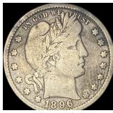 1896-O Silver Barber Quarter CLOSELY  UNCIRCULATE