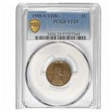 1909-S VDB Wheat Cent PCGS VF25