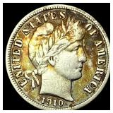1910-S Silver Barber Dime LIGHTLY CIRCULATED