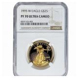1995-W 1/2oz $25 Gold Eagle NGC PF70 Ultra Cameo