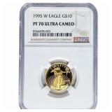 1995-W 1/4oz $10 Gold Eagle NGC PF70 Ultra Cameo