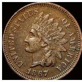 1867 Indian Head Cent NEARLY UNCIRCULATED