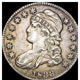 1833 Capped Bust Half Dollar CLOSELY  UNCIRCULATE