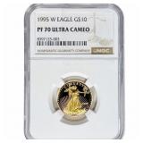 1995-W 1/4oz $10 Gold Eagle NGC PF70 Ultra Cameo