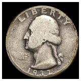 1932-S Silver Washington Quarter LIGHTLY CIRCULAT