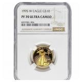 1995-W Gold Eagle $10 1/4 oz NGC PF70 Ultra Cameo