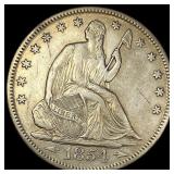 1854 Arrows Seated Liberty Half Dollar ABOUT  UNC