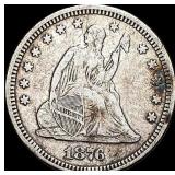 1876 Seated Liberty Quarter NEARLY  UNCIRCULATED