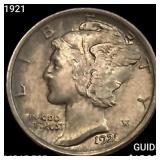 1921 Mercury Dime GEM BU FSB