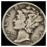 1942/1-D Mercury Dime NICELY CIRCULATED