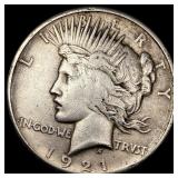 1921 Silver Peace Dollar CLOSELY UNCIRCULATED CLO
