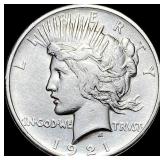 1921 Silver Peace Dollar CLOSELY UNCIRCULATED