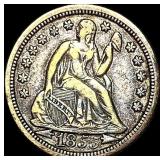 1855 Seated Liberty Dime NEARLY UNCIRCULATED