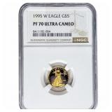 1995-W 1/10oz $5 Gold Eagle NGC PF70 Ultra Cameo