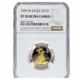1995-W 1/4oz $10 Gold Eagle NGC PF70 Ultra Cameo