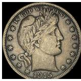 1915-S Silver Barber Half Dollar NEARLY UNCIRCULA