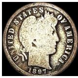 1897-S Silver Barber Dime NICELY CIRCULATED NICEL