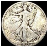 1917-S Obv Silver Walking Lib Half Dollar NICELY