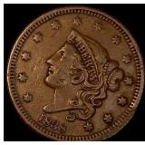 1838 Braided Hair Large Cent NEARLY  UNCIRCULATED