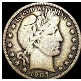 1907 Barber Half Dollar NICELY CIRCULATED