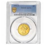 1854-C $5 Gold Half Eagle PCGS AU53