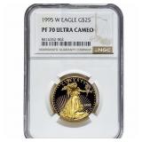 1995-W 1/2oz $25 Gold Eagle NGC PF70 Ultra Cameo