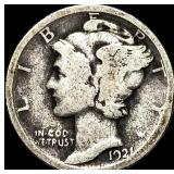 1921 Silver Mercury Dime NICELY CIRCULATED