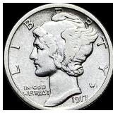 1917-D Silver Mercury Dime NEARLY  UNCIRCULATED