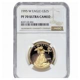 1995-W 1/2oz $25 Gold Eagle NGC PF70 Ultra Cameo