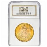 1927 $20 Gold Double Eagle NGC MS63