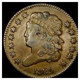 1829 Classic Head Half Cent NEARLY  UNCIRCULATED