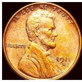 1911-D Bronze Lincoln Wheat Cent CLOSELY  UNCIRCU