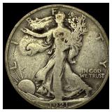 1921-D Walking Liberty Half Dollar NICELY  CIRCUL