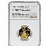 1995-W Gold Eagle $10 1/4 oz NGC PF70 Ultra Cameo