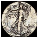1938-D Silver Half Dollar Walking Liberty LIGHTLY