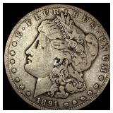1891-CC Silver Morgan Dollar LIGHTLY  CIRCULATED