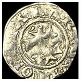 1386-1395 Hungary Mary Silver Denar CLOSELY UNCIRC