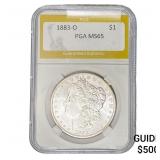 1883-O Morgan Silver Dollar PGA MS65