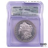 1884-CC Morgan Silver Dollar ICG MS63
