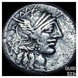 Roman C. Procuis Cato 123 BC Silver Denarius NEAR