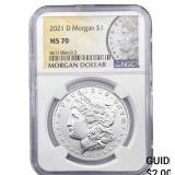2021-D Morgan Silver Dollar NGC MS70