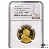 2025-W 1/2oz Gold Sacagawea Dollar NGC PF70 UC