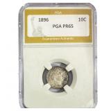 1896 Barber Dime PGA PR65