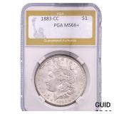 1883-CC Morgan Silver Dollar PGA MS66+