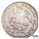 1877Zs JS Mexico Silver 8 Reales NEARLY UNCIRCULAT