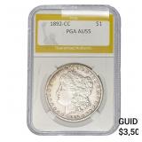 1892-CC Morgan Silver Dollar PGA AU55