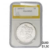 1878-CC Morgan Silver Dollar PGA MS63