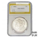 1882 Morgan Silver Dollar PGA MS65