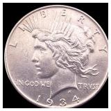 1934 Peace Silver Dollar CLOSELY UNCIRCULATED