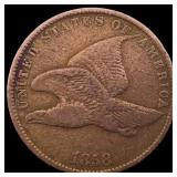 1858 Copper-Nickel Flying Eagle Cent LIGHTLY CIRCU